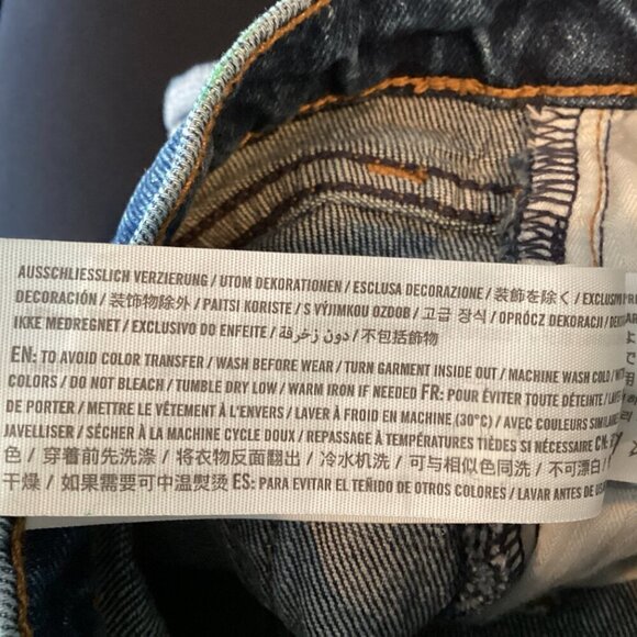 Abercrombie & Fitch The Mom Short High Rise Sz 25/0 Blue Jean #304i - Picture 5 of 5